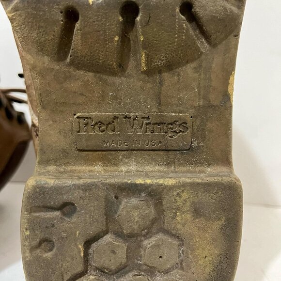 Vintage Redwing Boots Brown 8 Preowned Good Condition - Picture 8 of 10